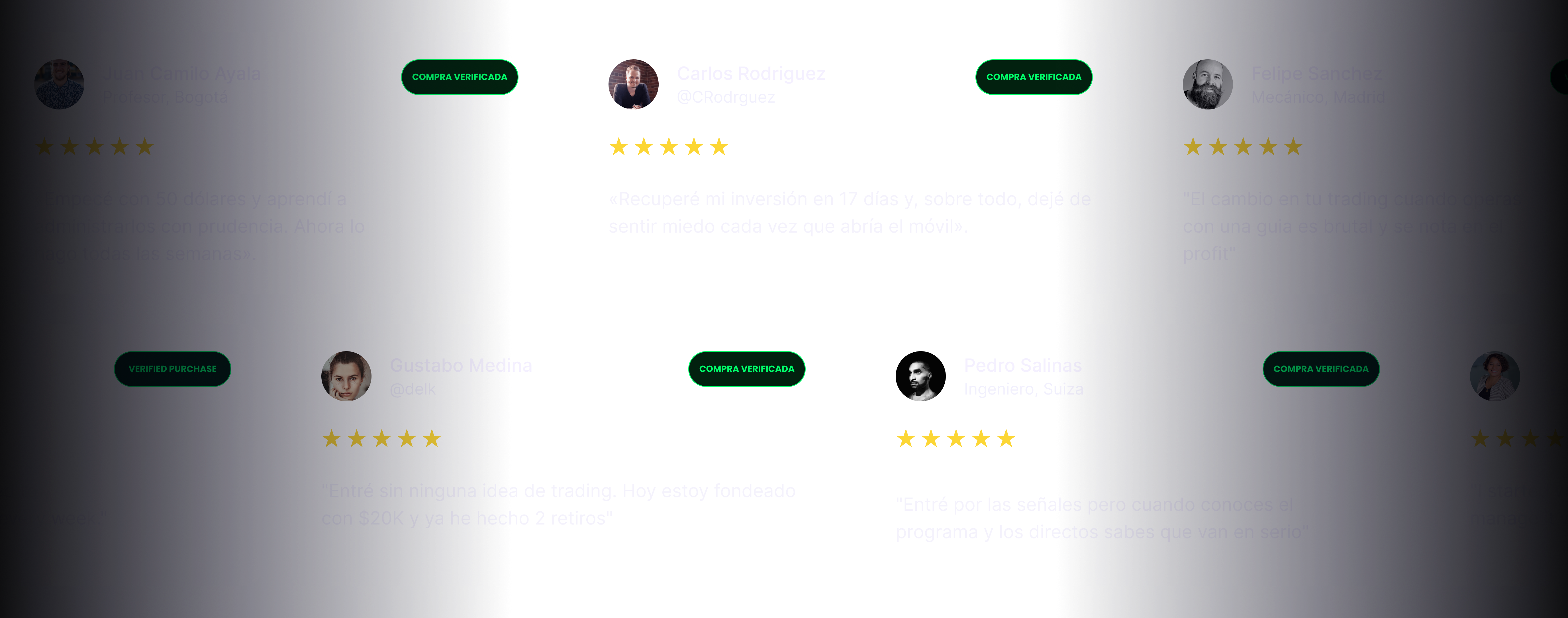 Student testimonials